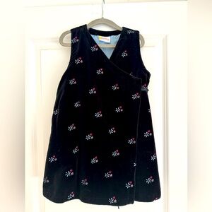 Hanna Andersson velvet Size 100 (US 4T) sleeveless wrap dress.